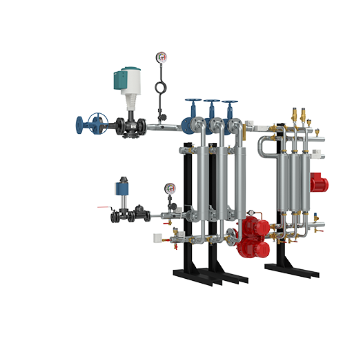 Un vaporecs Spirec, un préparateur d’ECS qui utilise la vapeur pour chauffer l’eau sanitaire et récupérer l’énergie des condensats